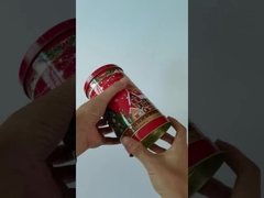 Logo Holiday Tins modificado para requisitos particulares con la cubierta de resbalón para el empaquetado de la galleta
