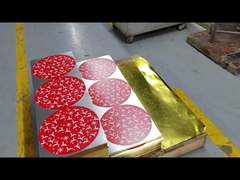 Empaquetado del día de fiesta de Tin Serving Tray Christmas Design de la ronda del vintage actual